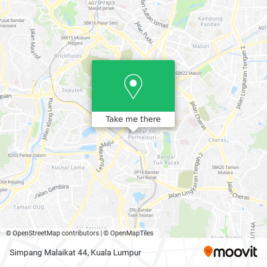 Simpang Malaikat 44 map