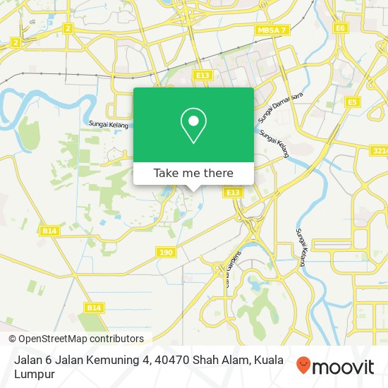 Peta Jalan 6 Jalan Kemuning 4, 40470 Shah Alam