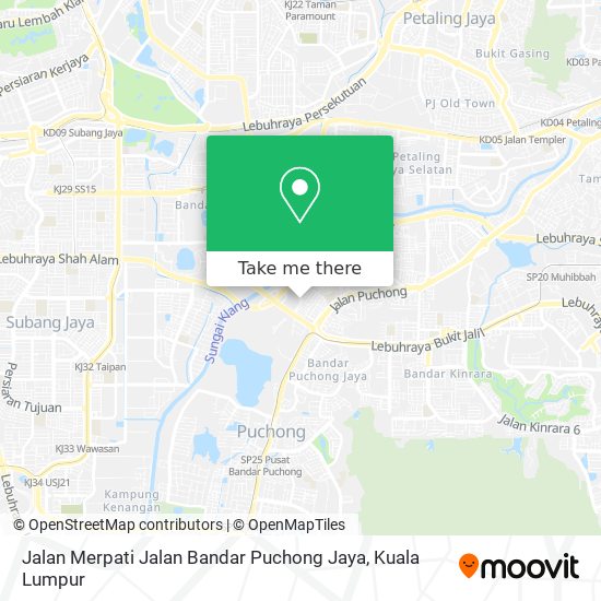 Peta Jalan Merpati Jalan Bandar Puchong Jaya