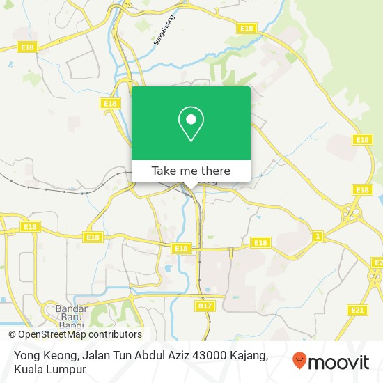 Yong Keong, Jalan Tun Abdul Aziz 43000 Kajang map