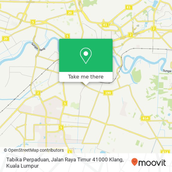 Peta Tabika Perpaduan, Jalan Raya Timur 41000 Klang