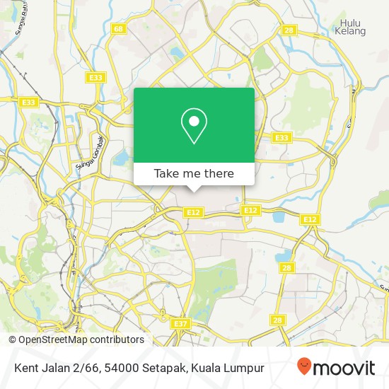 Peta Kent Jalan 2/66, 54000 Setapak