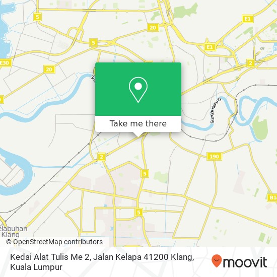 Kedai Alat Tulis Me 2, Jalan Kelapa 41200 Klang map