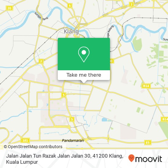 Peta Jalan Jalan Tun Razak Jalan Jalan 30, 41200 Klang