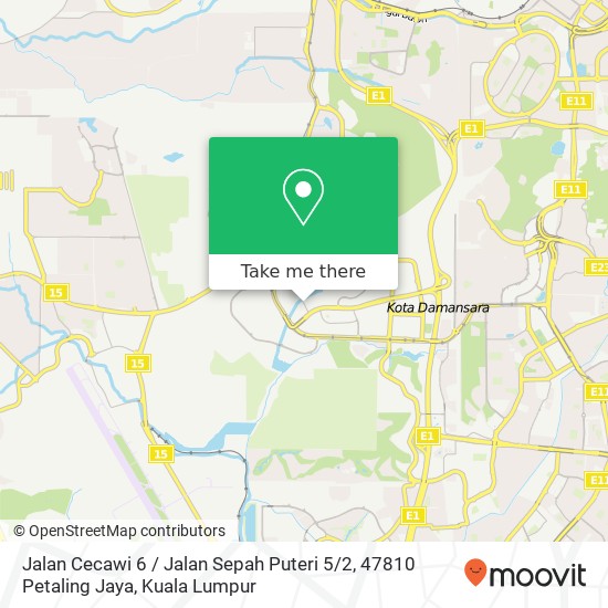 Peta Jalan Cecawi 6 / Jalan Sepah Puteri 5 / 2, 47810 Petaling Jaya