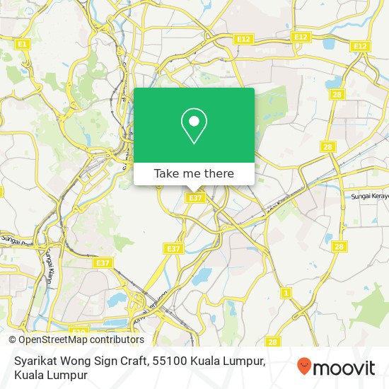 Peta Syarikat Wong Sign Craft, 55100 Kuala Lumpur