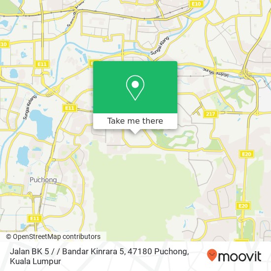Peta Jalan BK 5 / / Bandar Kinrara 5, 47180 Puchong