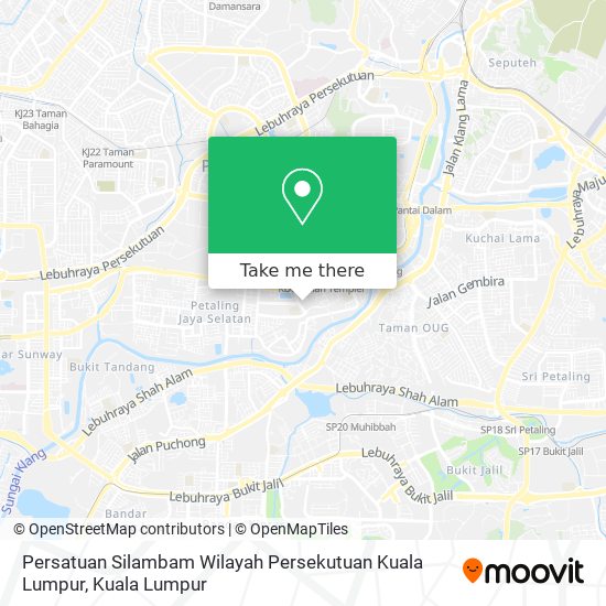 Peta Persatuan Silambam Wilayah Persekutuan Kuala Lumpur