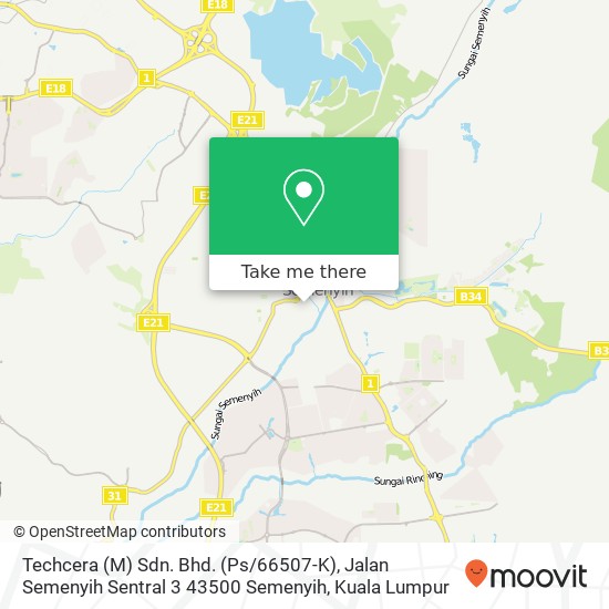 Techcera (M) Sdn. Bhd. (Ps / 66507-K), Jalan Semenyih Sentral 3 43500 Semenyih map