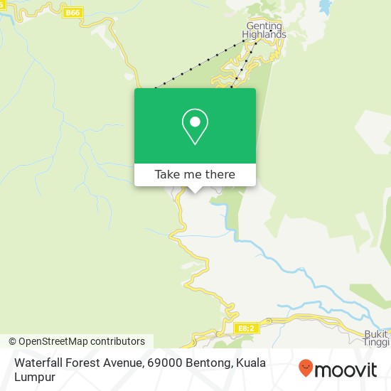Waterfall Forest Avenue, 69000 Bentong map