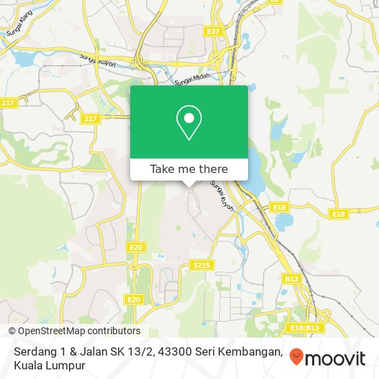 Serdang 1 & Jalan SK 13 / 2, 43300 Seri Kembangan map