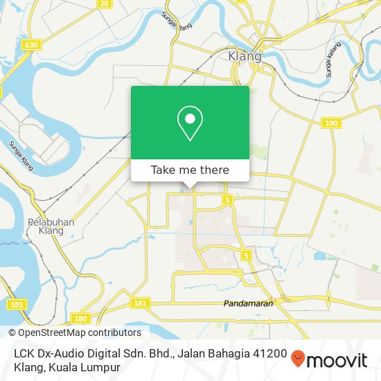 LCK Dx-Audio Digital Sdn. Bhd., Jalan Bahagia 41200 Klang map