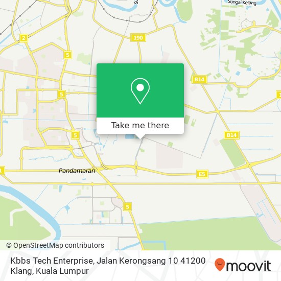 Peta Kbbs Tech Enterprise, Jalan Kerongsang 10 41200 Klang