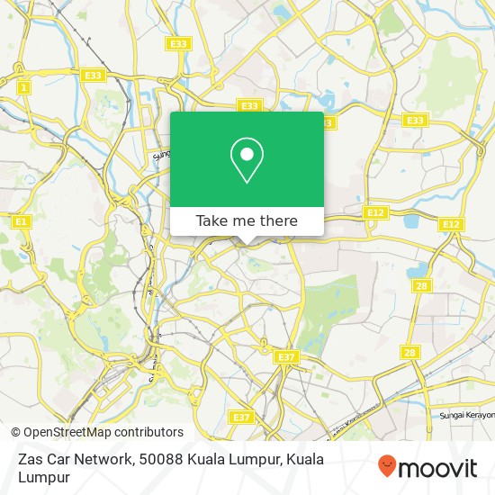 Peta Zas Car Network, 50088 Kuala Lumpur