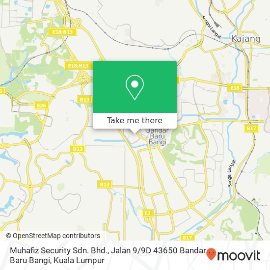 Peta Muhafiz Security Sdn. Bhd., Jalan 9 / 9D 43650 Bandar Baru Bangi