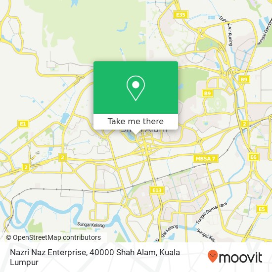 Peta Nazri Naz Enterprise, 40000 Shah Alam