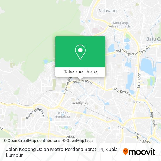 Jalan Kepong Jalan Metro Perdana Barat 14 map