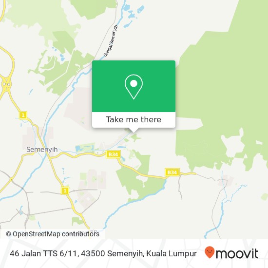 Peta 46 Jalan TTS 6 / 11, 43500 Semenyih