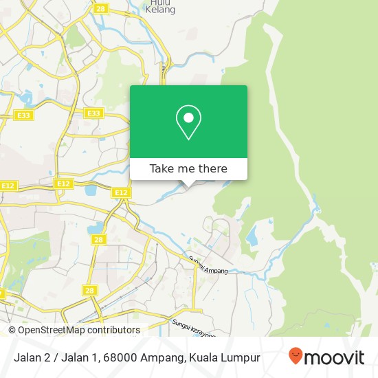 Peta Jalan 2 / Jalan 1, 68000 Ampang