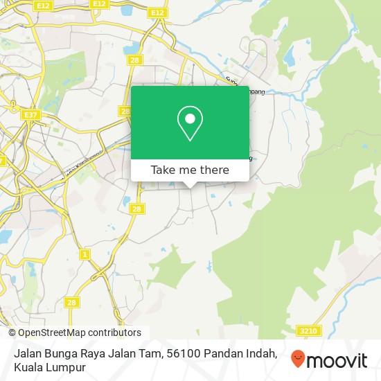 Jalan Bunga Raya Jalan Tam, 56100 Pandan Indah map