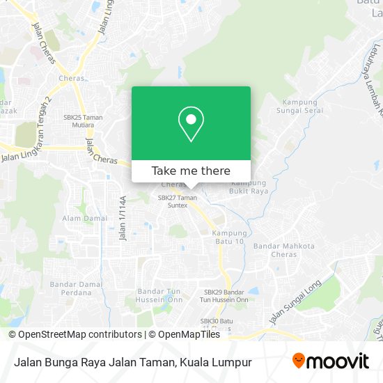 Jalan Bunga Raya Jalan Taman map