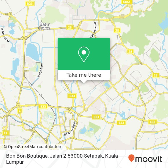 Bon Bon Boutique, Jalan 2 53000 Setapak map