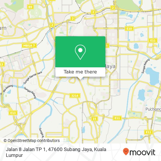 Jalan 8 Jalan TP 1, 47600 Subang Jaya map