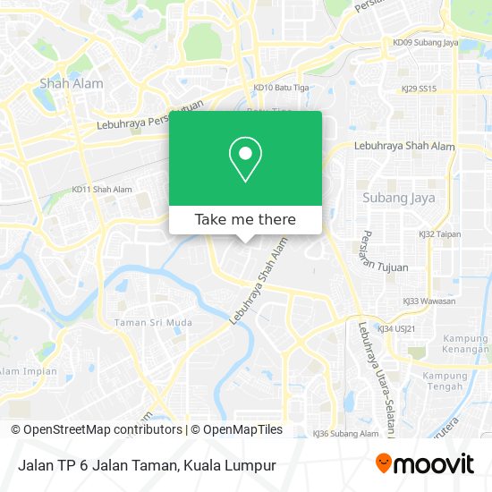 Jalan TP 6 Jalan Taman map