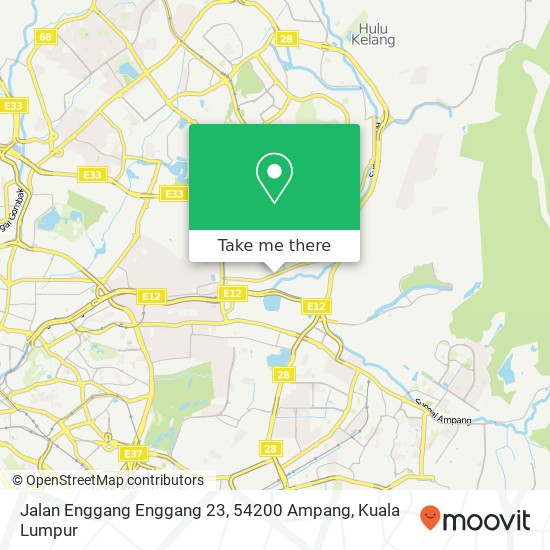 Peta Jalan Enggang Enggang 23, 54200 Ampang