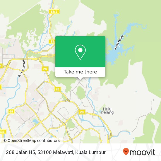 Peta 268 Jalan H5, 53100 Melawati