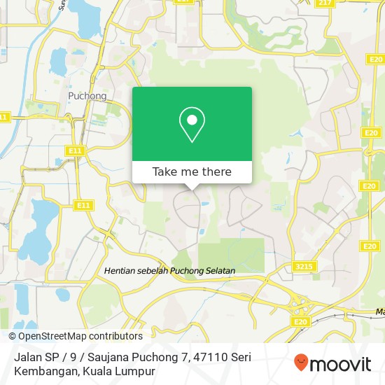 Peta Jalan SP / 9 / Saujana Puchong 7, 47110 Seri Kembangan