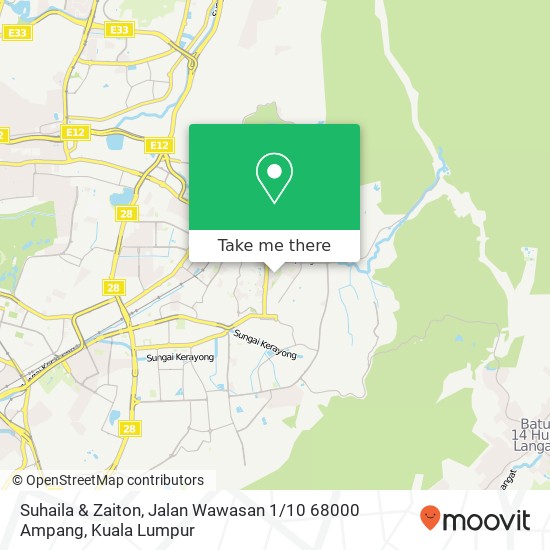 Suhaila & Zaiton, Jalan Wawasan 1 / 10 68000 Ampang map