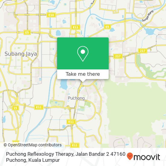 Peta Puchong Reflexology Therapy, Jalan Bandar 2 47160 Puchong