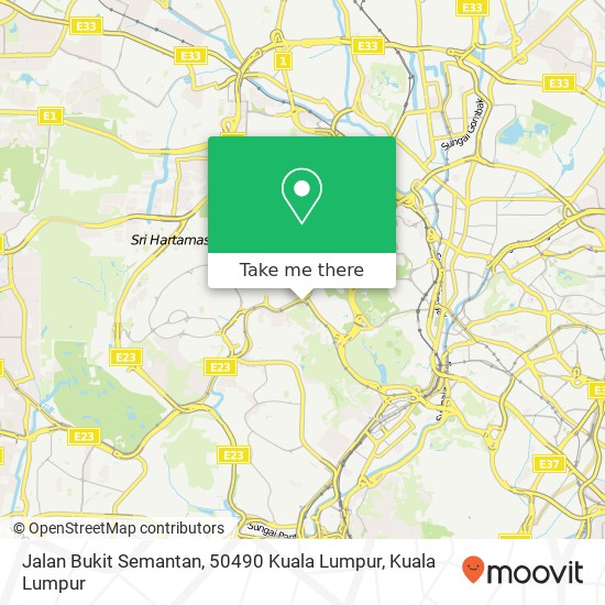 Peta Jalan Bukit Semantan, 50490 Kuala Lumpur