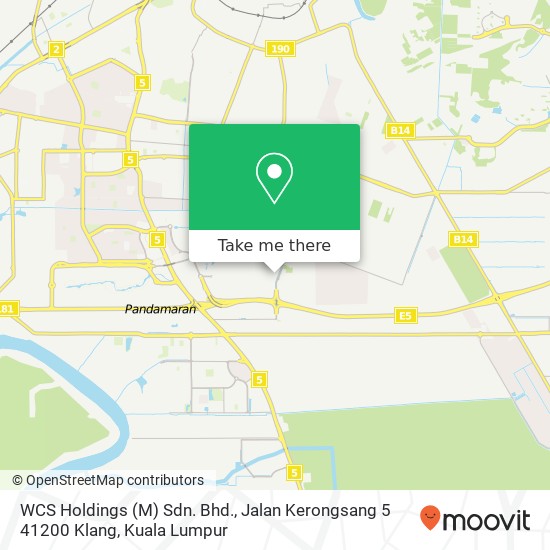 Peta WCS Holdings (M) Sdn. Bhd., Jalan Kerongsang 5 41200 Klang