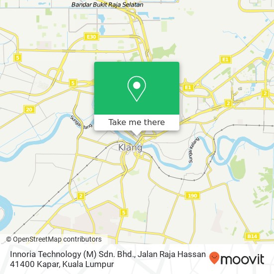 Innoria Technology (M) Sdn. Bhd., Jalan Raja Hassan 41400 Kapar map