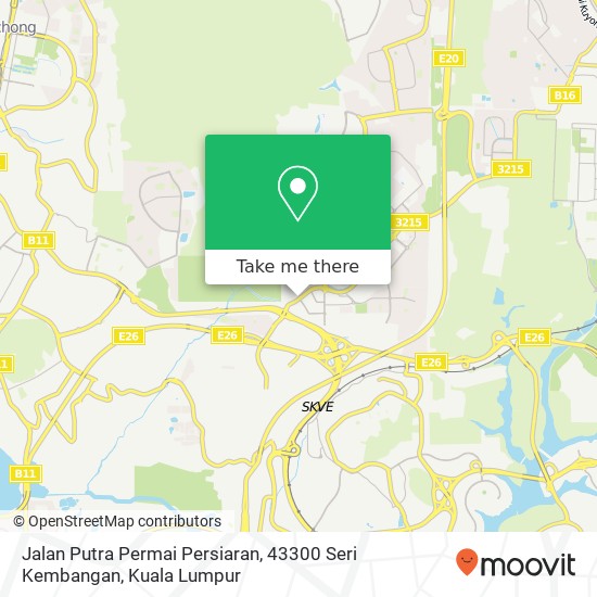 Jalan Putra Permai Persiaran, 43300 Seri Kembangan map