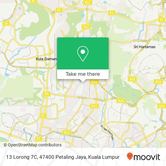 13 Lorong 7C, 47400 Petaling Jaya map