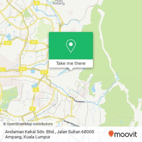 Andaman Kekal Sdn. Bhd., Jalan Sultan 68000 Ampang map