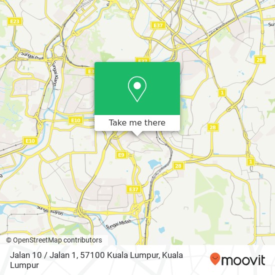 Peta Jalan 10 / Jalan 1, 57100 Kuala Lumpur