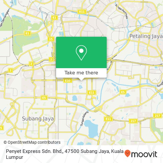 Penyet Express Sdn. Bhd,, 47500 Subang Jaya map