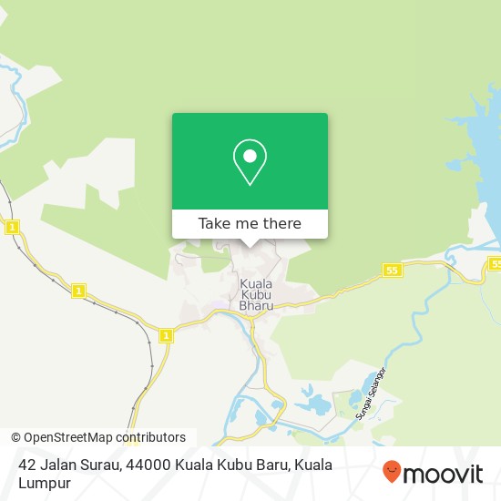 Peta 42 Jalan Surau, 44000 Kuala Kubu Baru