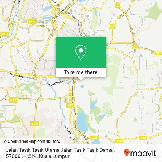 Peta Jalan Tasik Tasik Utama Jalan Tasik Tasik Damai, 57000 吉隆坡