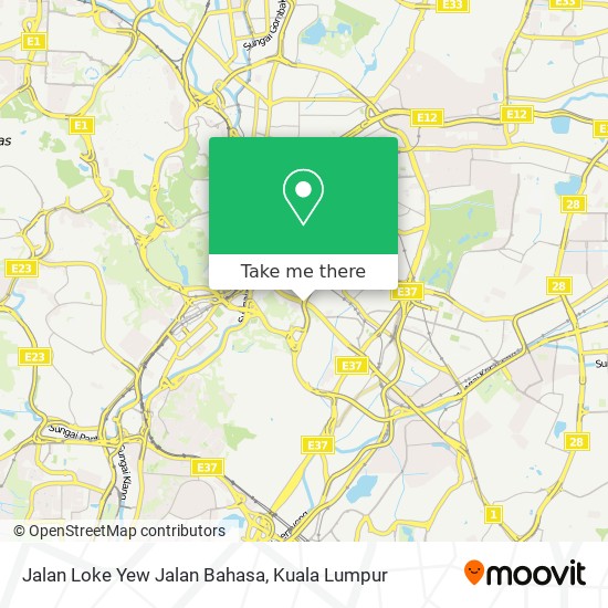 Jalan Loke Yew Jalan Bahasa map