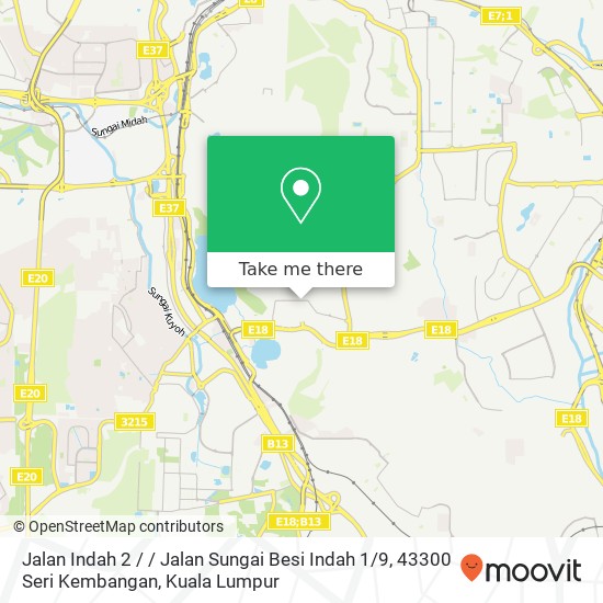 Jalan Indah 2 / / Jalan Sungai Besi Indah 1 / 9, 43300 Seri Kembangan map