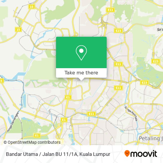 Bandar Utama / Jalan BU 11/1A map