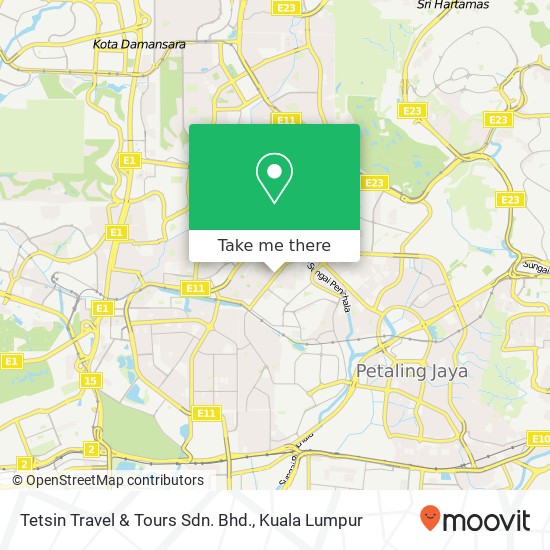 Peta Tetsin Travel & Tours Sdn. Bhd.