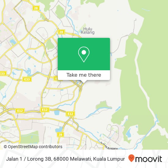 Jalan 1 / Lorong 3B, 68000 Melawati map