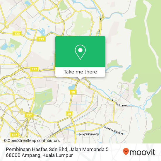 Pembinaan Hasfas Sdn Bhd, Jalan Mamanda 5 68000 Ampang map