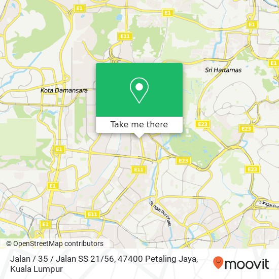 Peta Jalan / 35 / Jalan SS 21 / 56, 47400 Petaling Jaya